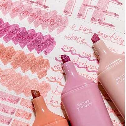 1 支闪亮荧光荧光笔，闪光星夜流沙发光笔，大容量，适合日记、笔记、标记、涂鸦