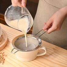1/3/4pcs Stainless Steel Colander Ladle Strainer With Different Sizes For Filtering Flour / Oil At Home Kitchen