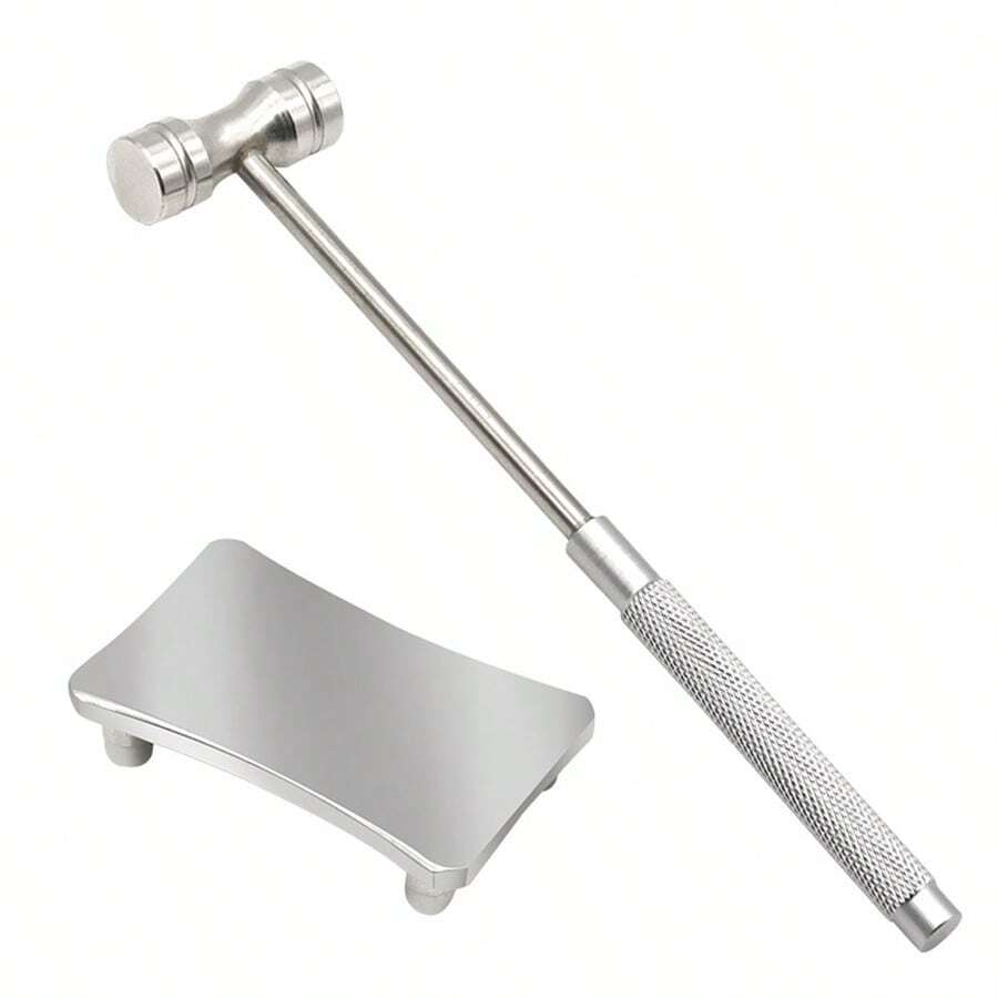 DIY Jewelry Making Tool Kit - Round Hammer And Anvil, Suitable For Precision Work, Crafting, Small Parts, Maintenance - Silver - View 1
