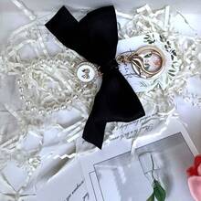 18/3件/套 优雅黑色蝴蝶结钥匙扣套装，适用于手机、包包、钥匙、汽车、耳机挂件，是分发节日派对用品、赠送亲朋好友、婚礼祝福、生日和其他重要节日的完美之选。 - 黑色蝴蝶結 - 查看 7