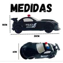 Carro De Polícia Com Controle Remoto Sem Fio 7 Funções - Preto - Visão 4
