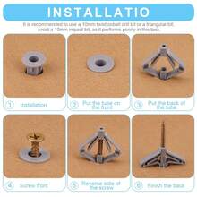 Hollow Wall Anchors, Butterfly Expansion Anchors With Screws, Drywall Screws, Zinc Alloy Expansion Plug Screw Set, For Drywall, Curtain Wall, Plaster Hardware Plugs, Ready To Install! - Multicolor - View 4