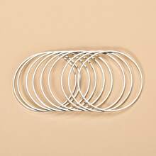 20pcs 60mm & 80mm Thick Brass Closed Hoop Earrings - 60mm - View 6