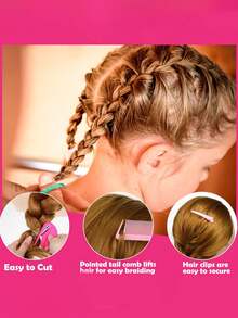 1506个随机颜色弹力发圈，28种颜色迷你柔软发圈发饰套装（女孩适用） - 彩色 - 查看 4