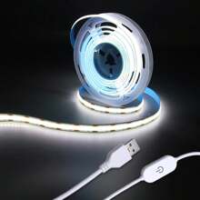 Berührungssteuerter LED Schminklicht-Streifen - USB betrieben, dimmbar Schminkspiegel Hintergrundbeleuchtung mit 320 COB LEDs/M, Warm/Natur/Kühlweiß Optionen für Badezimmer & Schlafzimmer Dekoration