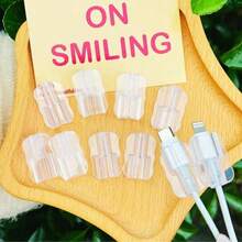 5 件/10 件 ABS 树脂电缆套管：保护您的电缆免于断裂和断开 - 無色 - 查看 7