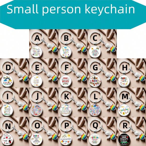 LITTLE PEOPLE Need Hearts As Big As Yours, Farewell Educator Gift Keychain, Nursery Quote Keychain