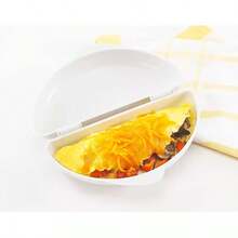 Dụng cụ hấp trứng, nồi luộc trứng, máy làm trứng bằng lò vi sóng, nồi luộc trứng, dễ vệ sinh, dụng cụ làm bánh, đồ dùng làm bánh, có thể tái sử dụng, đồ dùng Giáng sinh - trắng - Xem 8