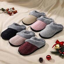 Women's Fuzzy Slip-On Slippers Indoor And Outdoor Use, Comfy Foam, Anti-Skid Rubber Hard Sole - Yellow - View 6