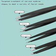 2 Pieces Of Stainless Steel Eyebrow Tweezers - Professional Makeup Tools For Home And Beauty Salons - Precise Hair Removal And Plastic Surgery - Random - View 4
