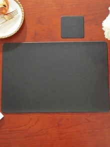 8/12pcs Hotel/Restaurant Placemats/Coasters Set, Rectangular, High-End Tablemats, Easy To Clean, Multi-Color Heat-Insulating Pads To Protect Tabletops, Suitable For Weddings, Parties, Home, Hotel Kitchen, Festive Decoration