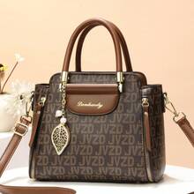 Women Crossbody - 咖啡拼酒紅 - 查看 1