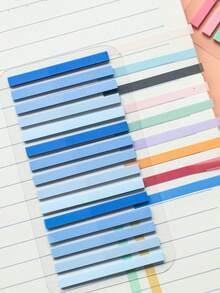 10 Set Of Very Fine PET Index Posted A Total Of 3000 Pieces Each Style 3000 Tiny Translucent And Stickers Strips Tags Stick Plastic Can Stick A Posted 1 Student Textbook Use Waterproof Bag,School Supplies,Back To School