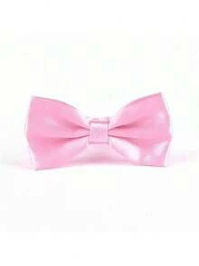 1pc Men's Polyester Solid Dual-Layer Bow Tie