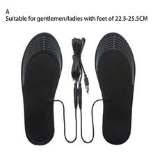 1 Pair USB Powered Trimmable Electric Heated Insoles, Unisex Foot Warming And Massaging - Multicolor - View 8