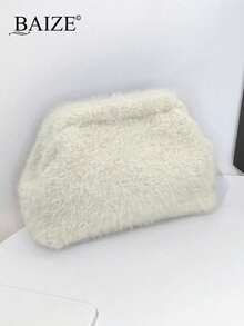 ENBEI BAIZE 优雅条纹拼色手拿包 - 化妆包大号、耐用、多功能女士沙滩包、夏季钱包优雅女士包，适合日常使用和节日场合母亲节礼物、婚礼季节纪念品包