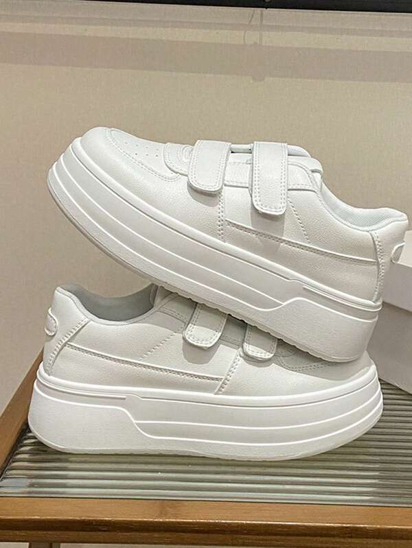 [Thick Sole Heightening Series]Spring Break 2025 New Style Casual Shoes For Women, Ladies Platform Shoes, White Shoes, Comfortable Sneakers, Increase Height By 5cm, Party Shoes, Suitable For Short Women Sport Style
