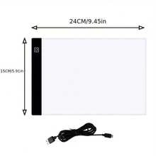 1pc LED Drawing Board, 3-Level Dimmable, Drawing Pad Tablet Lamp, Tracing Board, Learning & Education Assistance Tool