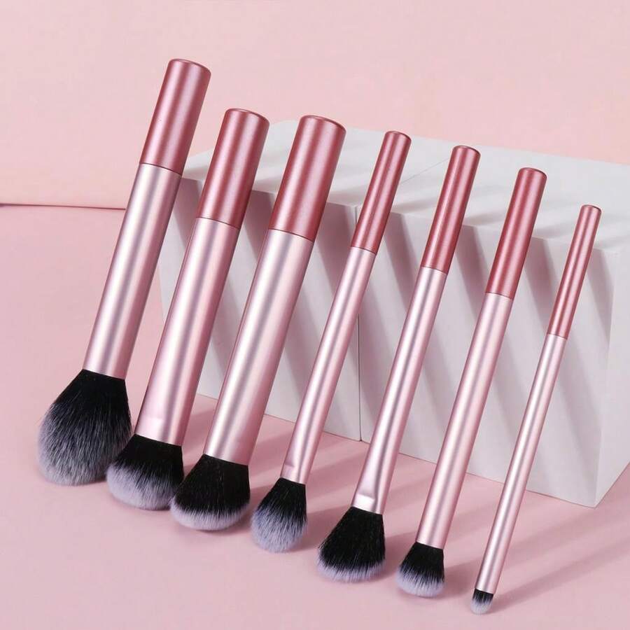 Kit 7 Professional Makeup Brushes 024-142 PINK - ROSA - View 1