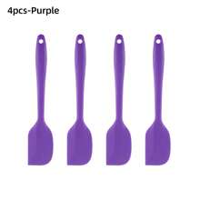 4 件硅胶刮刀，适用于奶油、果酱和黄油，易于清洁，适用于家庭、餐厅、甜品店、烘焙厨房工具套装