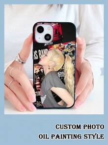 定制手机壳、DIY手机壳、独特手机壳、手机壳礼品、定制礼品手机壳、情侣手机壳、照片打印手机壳、男友/女友照片手机壳、宠物照片打印手机壳，兼容和Galaxy - 黑色 - 查看 9