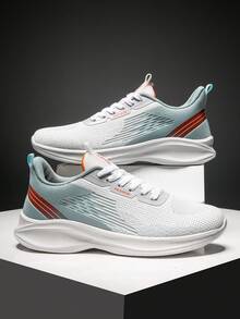 1 par de zapatos para correr ligeros y transpirables para hombres, zapatos deportivos casuales cómodos y versátiles para viajes, actividades al aire libre, absorción de impactos, zapatillas para trotar, tallas pequeñas 38-39, tallas grandes 45, adecuados para jóvenes, estudiantes, uso casual diario