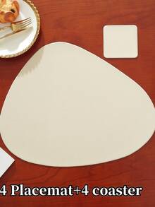 8/12 Pcs Hotel/Restaurant Placemat/Coaster Set, Premium Table Mats, Easy To Clean Multi-Color Heat-Resistant Pads To Protect Tabletop, Suitable For Weddings, Parties, Home, Hotel, Kitchen, Festive Decoration