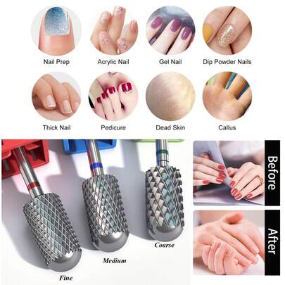 NotNoot 1pc Nail Drill Bit, Electric Nail Grinder Accessory, Acrylic Nail Care Tool, Smooth Head