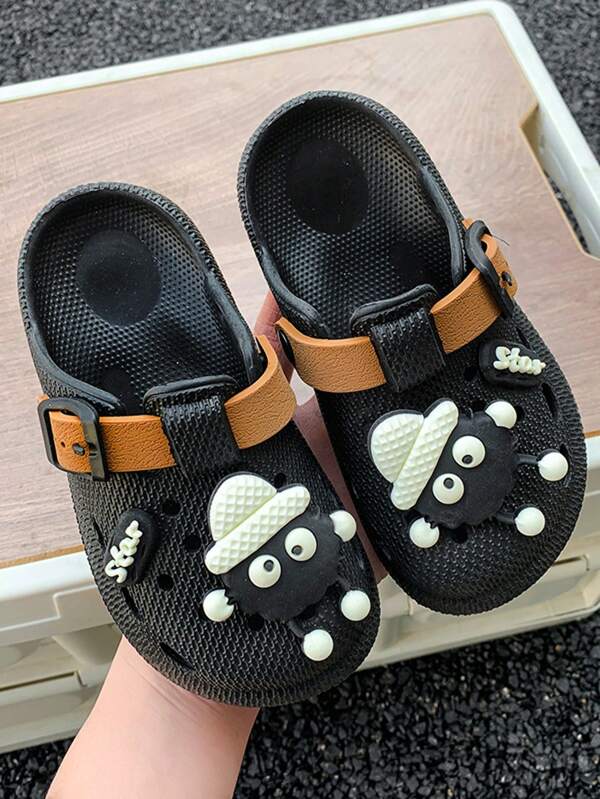Kids Comfortable Soft Sole New Boys & Girls Coal Ball Design Breathable Sandals, Summer Home Beach Slippers