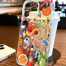 Funda Ultrafina a Prueba de Golpes y Resistente a las Manchas: Funda de Teléfono Transparente de TPU a Prueba de Golpes con Diseño de Bebida de Frutas, Ofrece Protección Completa y una Opción Elegante, Ideal para Regalar Funda de Teléfono Minimalista y Premium - 1 pieza - Ver 6