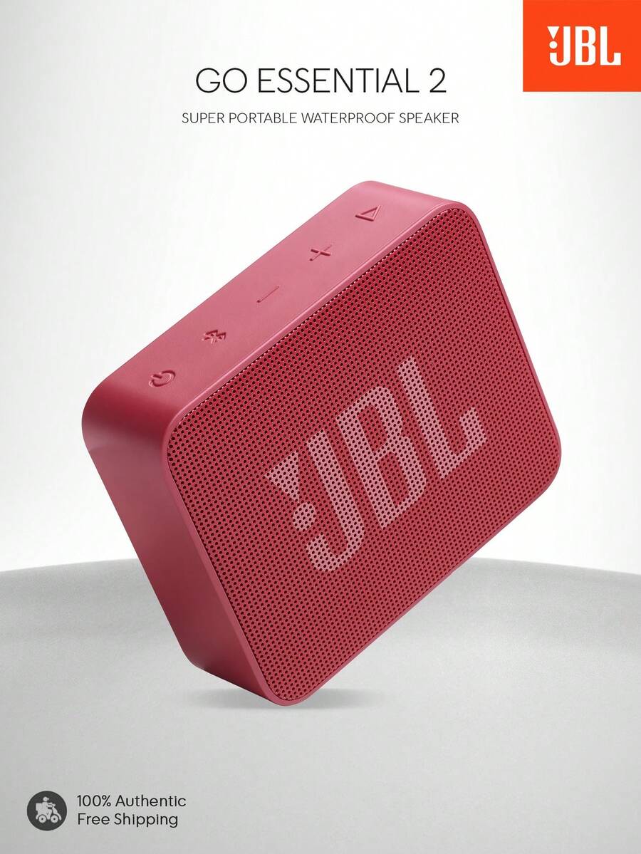 JBL GO ESSENTIAL 2 超便携无线蓝牙音箱，IP67 防水防尘，强劲低音，小巧桌面音响，理想礼物 - 紅色 - 查看 1