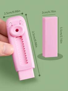 4pcs/3pcs/2pcs/1pc Retractable Erasers, Super Clean Smudge-Free Non-Crumbling Erasers, Student Correction Stationery Erasers, Back To School Essential, Reward Small Gifts