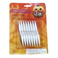 5 Peças Dentes Engraçados, Dentes de Abóbora de Halloween, Embalagem Aleatória