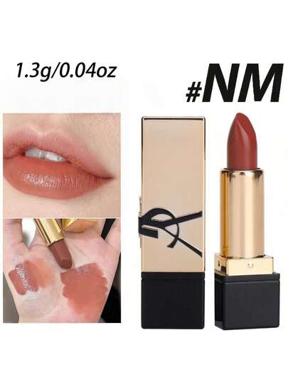 YSL 1.3 กรัม/0.04 ออนซ์ Rouge Pur Couture Satin Lipstick - NM Nu Muse & RM Rouge Muse เฉดสี, ขนาดเดินทาง