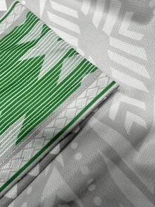 男士墨西哥足球服和圆领舒适运动上衣，适合比赛、足球训练、休闲、节日和礼物 - 綠色 - 查看 6