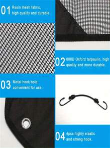 1Pc Durable 28inx28in" Outdoor Central Air Conditioning Cover - Protective Mesh Design With Secure Mounting Hooks, Black Frame, Air Conditioner Safety|Mesh Design Cover|Sturdy Mesh Construction