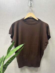 European And American Style Bat Sleeve Blouse Summer Fashion - Brown - View 3