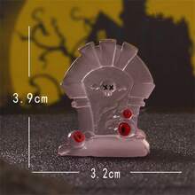 6pcs Halloween Luminous Decor Stone Tablet, Pumpkin Micro Landscape Desktop Ornament, Glowing Car Interior Decor Home Decor Halloween Decor Room Decor