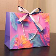 Colorful Gift Bags, Party Gifts, Handbags, Cosmetic Packaging Bags, Universal Paper Bags With Double Ribbons - Multicolor - View 8