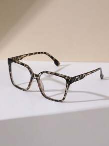 1 pièce/3 pièces Lunettes transparentes à monture géométrique à la mode pour femmes pour la lecture, la vie scolaire et de bureau. Accessoires pour la Saint-Valentin.