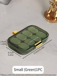 1pc Home Pill Organizer, Weekly 7-Day Portable Pill Box, Large Capacity Medicine Storage Box, Suitable For Storing Daily Vitamins, Fish Oil, Calcium Tablets And Other Supplements; Multi-Sealing, Dust-Proof And Anti-Bacterial, For Fitness, Medication And Health Supplements Sorting And Storage