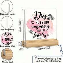 1 包，上帝我们的避难所，完美的家居或办公室装饰，祈祷室装饰，基督教礼物，理想的餐桌中心装饰艺术品秋季和万圣节感恩节惊喜礼物 - 彩色 - 查看 5