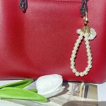 36/21/15件套优雅贝壳珍珠钥匙扣套装，包含5个钥匙扣、5张感谢卡和5个白色欧根纱袋——完美的婚前派对回礼、生日和婚礼礼物 - 珍珠鑰匙圈 - 查看 11