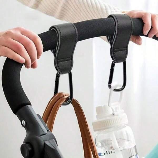 4 ganchos universales de accesorios para cochecito, bolsa de pañales, coche o carrito de compras