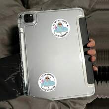 1/3 件卡通保险杠贴纸“即使坏人也会伤心” - 乙烯基自粘心理健康贴花，适用于汽车、水瓶、笔记本电脑 - 光面处理，后置，一次性粘合剂，趣味设计，适用于学校用品，返校 - Multicolour - 查看 6