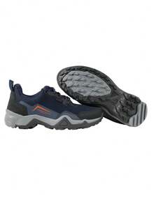 Deportivo Tenis Senderismo Impermeable Montaña Confort Comoda Hiking Kuali Shoes - Azul Marino - Ver 6