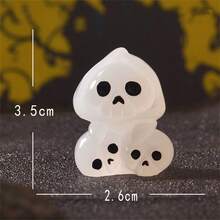 6pcs Halloween Luminous Decor Stone Tablet, Pumpkin Micro Landscape Desktop Ornament, Glowing Car Interior Decor Home Decor Halloween Decor Room Decor