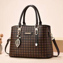 Women Shoulder Bags - 卡其拼黃 - 查看 1