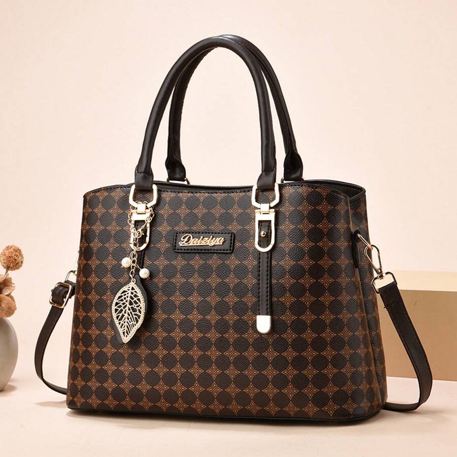 Women Shoulder Bags - 卡其拼黃 - 查看 1