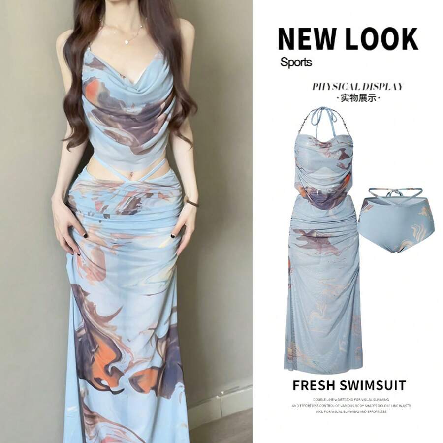 Swim Gear Sets - Azul (traje de baño de tres piezas) - Ver 1